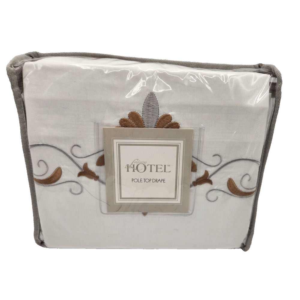 Luxury Hotel Embroidery Pole Top Drapes 2 Panels Palais Royale New in Package